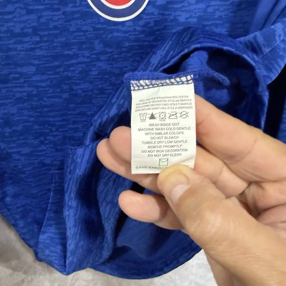 Majestic Chicago Cubs 2018 Postseason #FlyTheW Hoodie Men's M Blue MLB